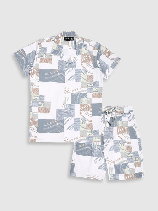 CAVIO Boys Cotton Blend Printed Full Sleeves Round Neck Sweatshirt - White