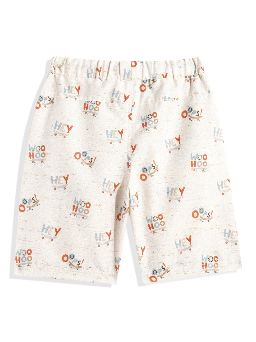 CAVIO Cotton Half Sleeves Abstract Printed Shirt & Shorts Clothing Set - Rust