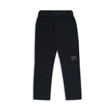CAVIO Boys Cotton Solid Cargo Trousers Black