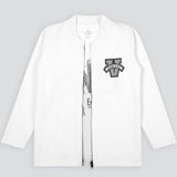 CAVIO Boys Cotton Blend Full Sleeves Zipper Jacket and T-Shirt White