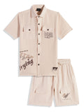 Cotton Half Sleeves Plain Shirt & Shorts Clothing