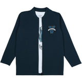 CAVIO Boys Cotton Blend Full Sleeves Zipper Jacket and T-Shirt TurquoiseBlue