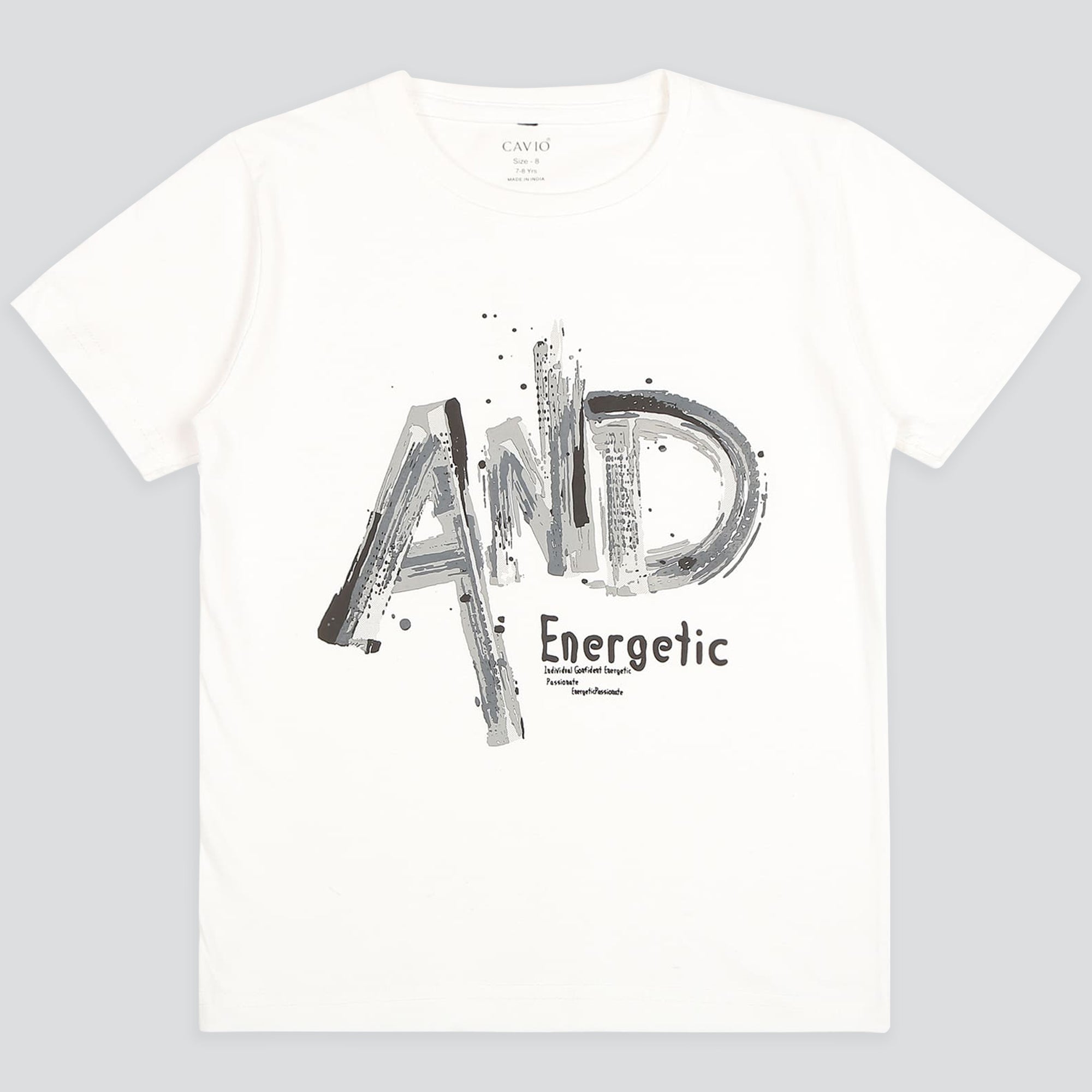 CAVIO Boys Cotton Blend Full Sleeves Zipper Jacket and T-Shirt White