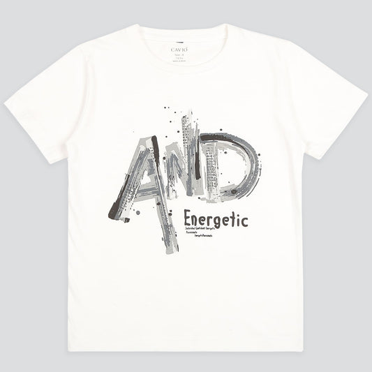 CAVIO Boys Cotton Blend Full Sleeves Zipper Jacket and T-Shirt White