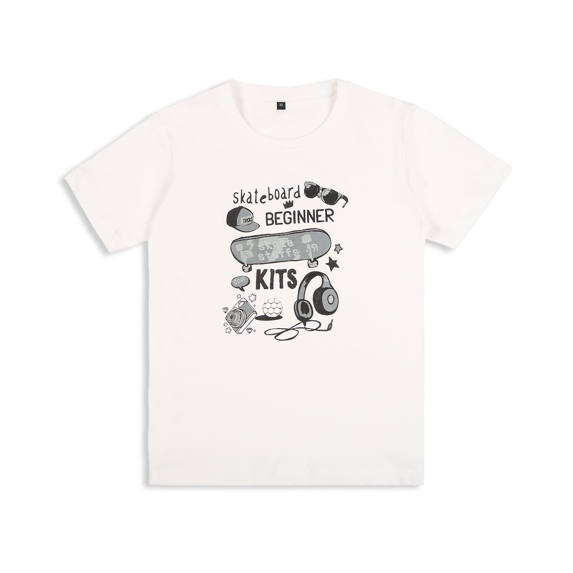 CAVIO Boys Cotton Blend Printed Full Sleeves Zipper Jacket and T-Shirt Black