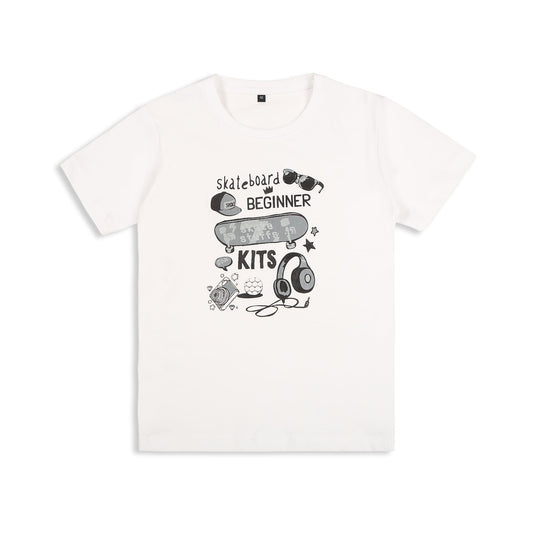 CAVIO Boys Cotton Blend Printed Full Sleeves Zipper Jacket and T-Shirt Black