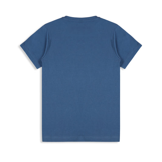 CAVIO Boys Cotton Lycra Printed Full Sleeves Shirt and T-Shirt Blue