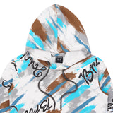 CAVIO Boys Cotton Printed Full Sleeves Hooded Sweatshirt - Grey