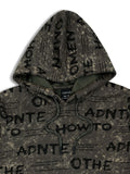 CAVIO Boys Cotton Printed Full Sleeves Hooded Sweatshirt - Green