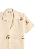 Cotton Linen Half Sleeves Embroidery Shirt & Shorts Clothing