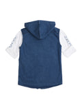 Boys Comfort Hooded Denim Casual Shirt With T Shirt