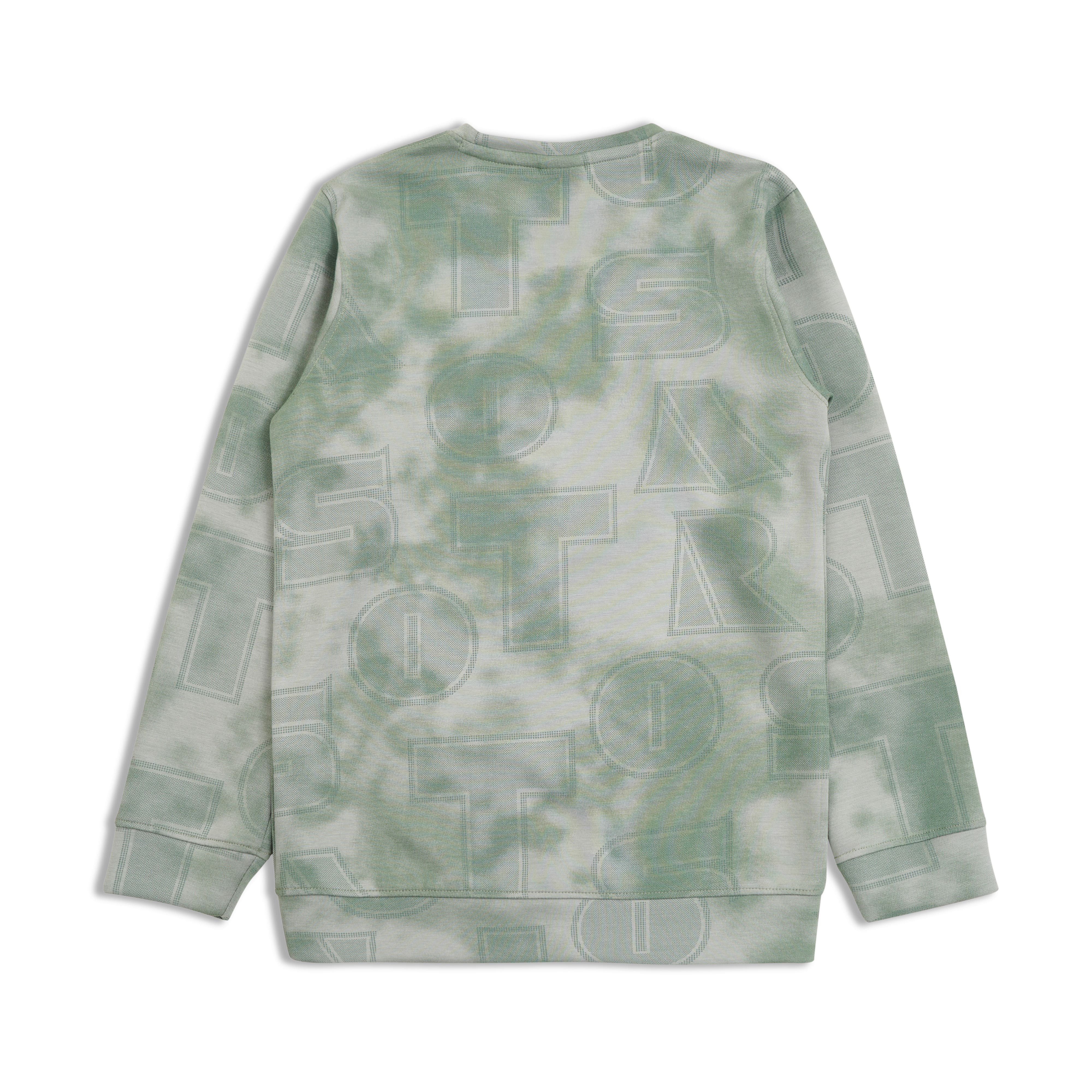 CAVIO Boys Cotton Printed Full Sleeves Round Neck Sweatshirt - Green