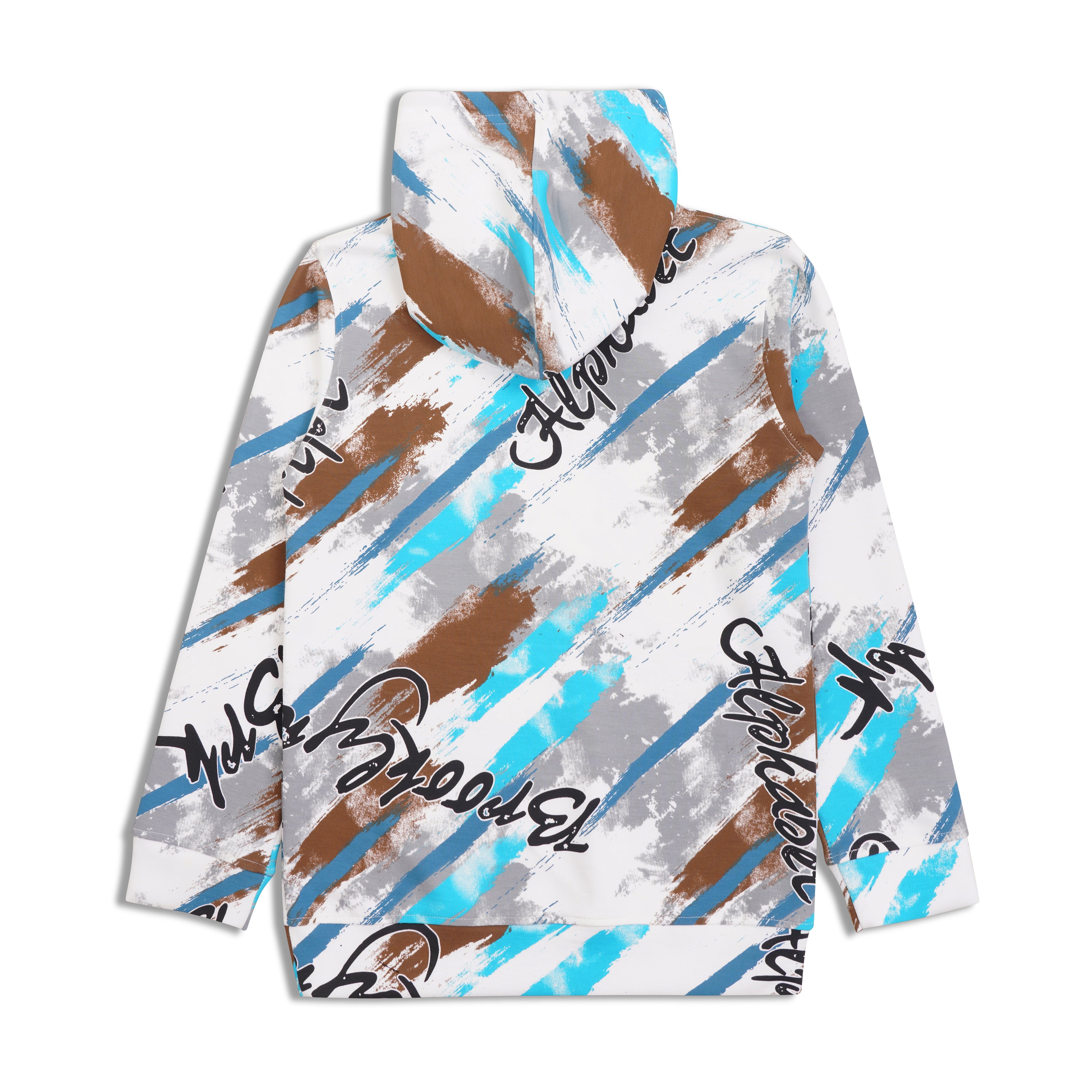 CAVIO Boys Cotton Printed Full Sleeves Hooded Sweatshirt - Grey