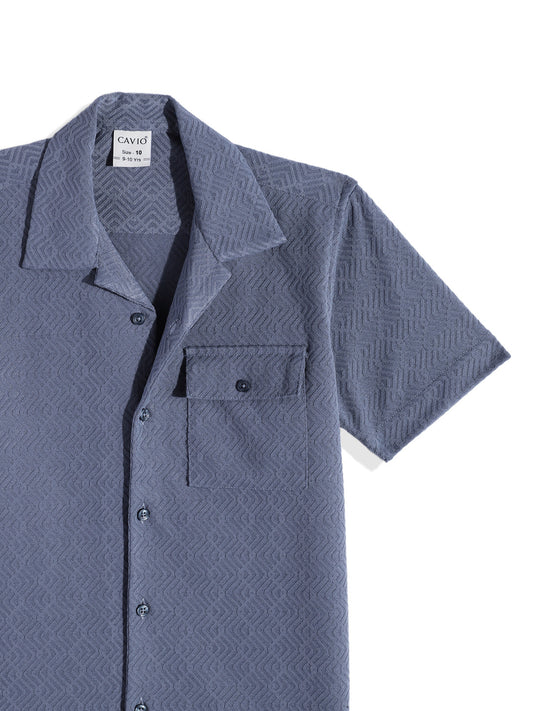 Cotton Blend Half Sleeves Plain Shirt & Shorts Clothing