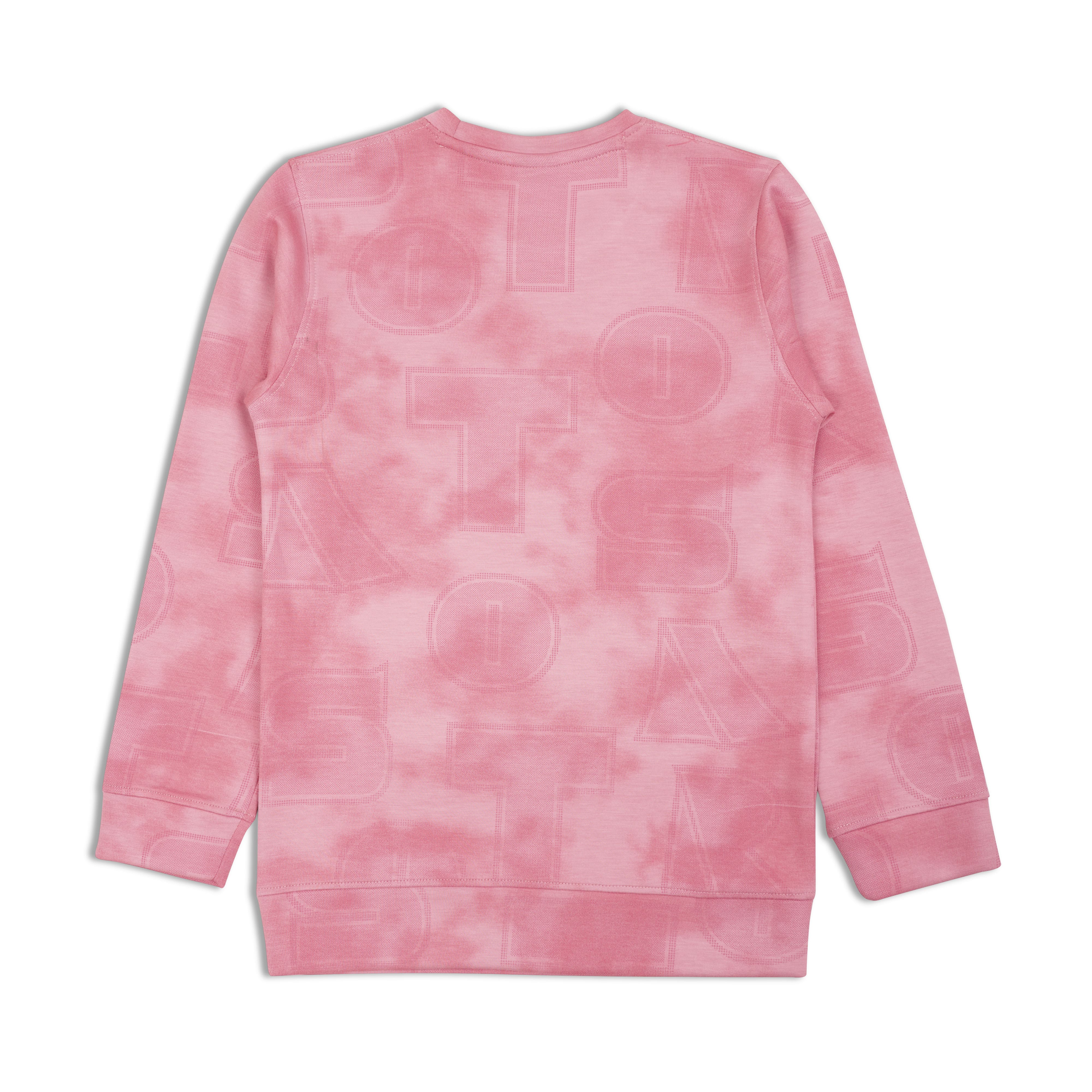 CAVIO Boys Cotton Printed Full Sleeves Round Neck Sweatshirt - Pink