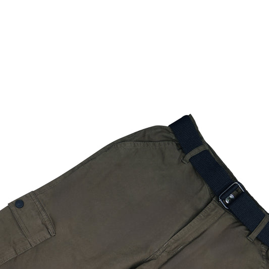 CAVIO Boys Cotton Solid Cargo Trousers OliveGreen
