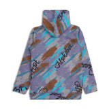 CAVIO Boys Cotton Printed Full Sleeves Hooded Sweatshirt - Violet