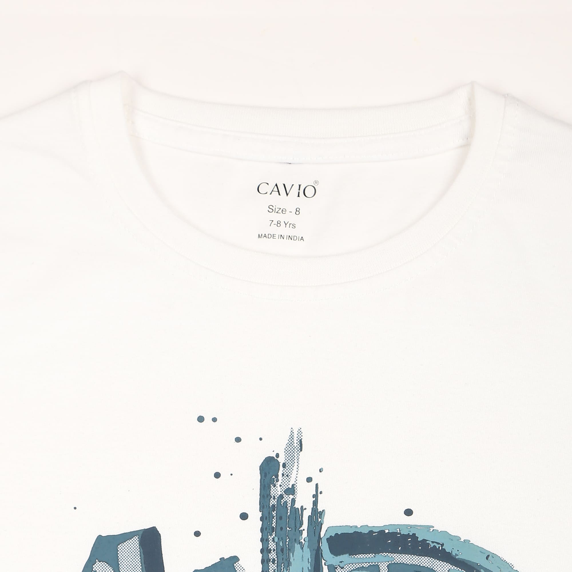 CAVIO Boys Cotton Blend Full Sleeves Zipper Jacket and T-Shirt TurquoiseBlue