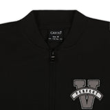 CAVIO Boys Cotton Blend Full Sleeves Zipper Jacket and T-Shirt Black