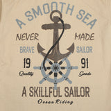 CAVIO Boys Cotton Full Sleeves Shirt and T-Shirt Cream