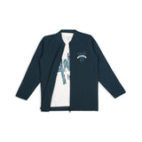 CAVIO Boys Cotton Blend Full Sleeves Zipper Jacket and T-Shirt TurquoiseBlue