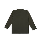 CAVIO Boys Cotton Blend Full Sleeves Zipper Jacket and T-Shirt DarkGreen