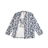 CAVIO Boys Cotton Blend Printed Full Sleeves Zipper Jacket and T-Shirt Blue