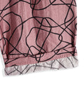 Cotton Blend Half Sleeves Abstract Shirt & Shorts Clothing