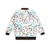 CAVIO Boys Cotton Blend Printed Full Sleeves Zipper Jacket and T-Shirt Brown