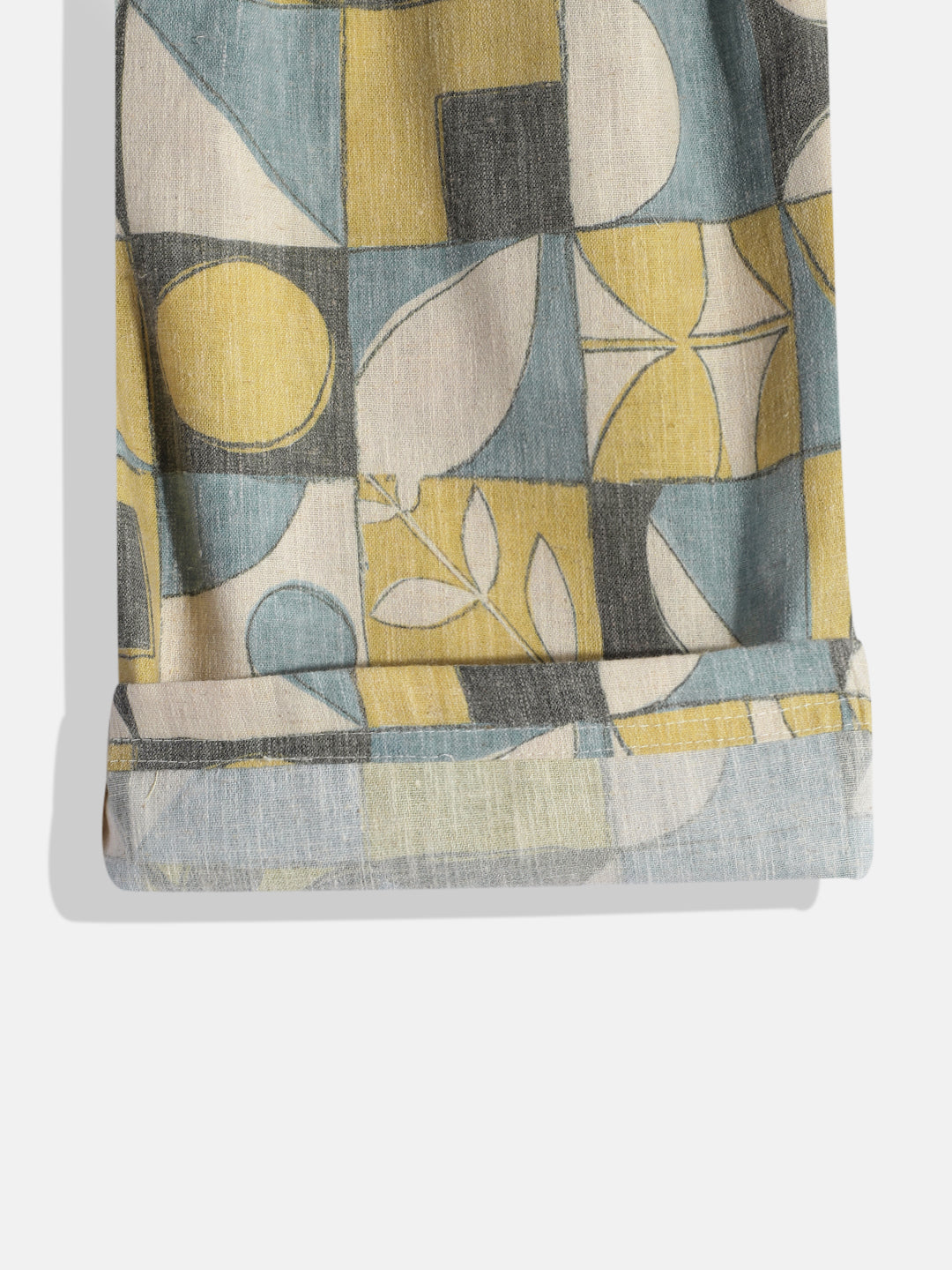 CAVIO Cotton Half Sleeves Abstract Printed Shirt & Shorts Clothing Set - Mustard