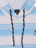 Boys Blue & White Striped T shirt with Shorts