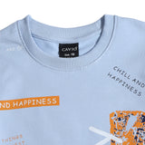 CAVIO Cotton Blend Half Sleeves Printed Tshirt & Shorts Clothing Set - SkyBlue