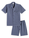 Cotton Blend Half Sleeves Plain Shirt & Shorts Clothing