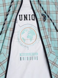 Boys Comfort Fit Checked Sleeveless Hooded Casual Shirt With Printed T shirt