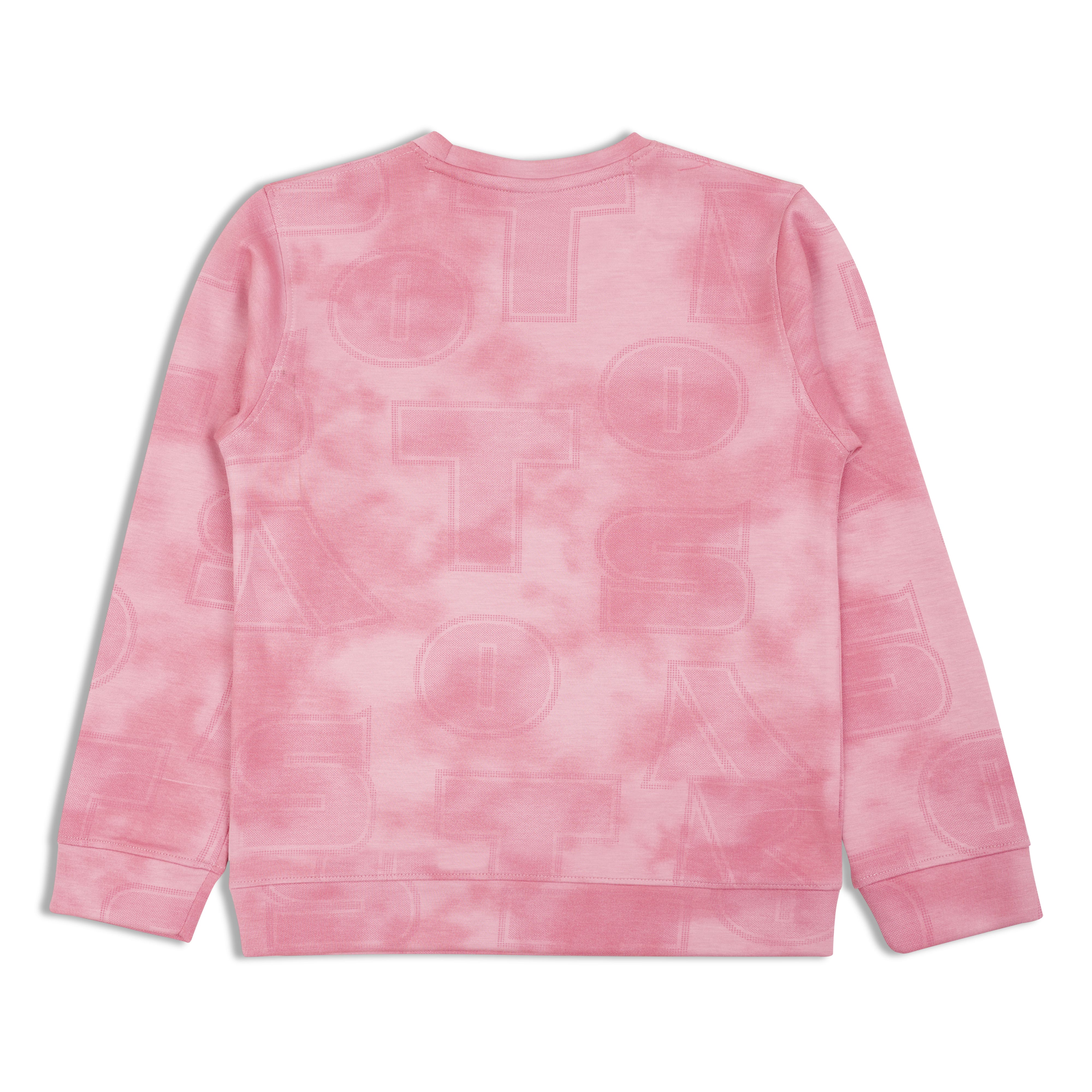 CAVIO Boys Cotton Printed Full Sleeves Round Neck Sweatshirt - Pink