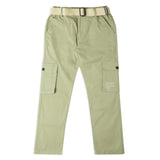 CAVIO Boys Cotton Solid Cargo Trousers LightGreen