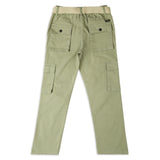 CAVIO Boys Cotton Solid Cargo Trousers LightGreen