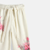 CAVIO Cotton Full Sleeves Floral dress with Jacket - Pink