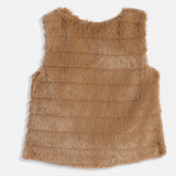 CAVIO Cotton Full Sleeves Leather Fit & Flare dress - Brown