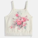 CAVIO Cotton Full Sleeves Floral dress with Jacket - Pink