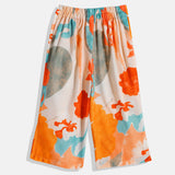 CAVIO Cotton Full Sleeves printed floral dress - Orange