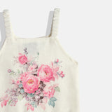 CAVIO Cotton Full Sleeves Floral dress with Jacket - Pink