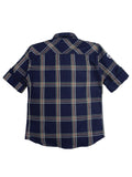 CAVIO Boys Navy Blue Premium Checked Casual Shirt