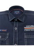 CAVIO Boys Blue Premium Printed Casual Shirt