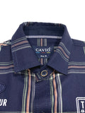 CAVIO Boys Navy Blue Premium Checked Casual Shirt