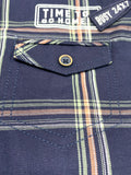 CAVIO Boys Navy Blue Premium Checked Casual Shirt