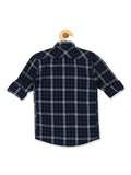 Boys White Comfort Tartan Checks Checked Casual Shirt