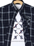 Boys White Comfort Tartan Checks Checked Casual Shirt