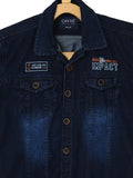 Boys Navy Blue Comfort Casual Shirt