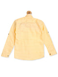 Boys Checked Cotton Shirt Full Sleeve Lime Green -  -